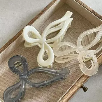 French Fairy Fashion Luxury Kont Shape Shark Clip Korean Style Hair Claw Headwear Female Hair Claw чёрный