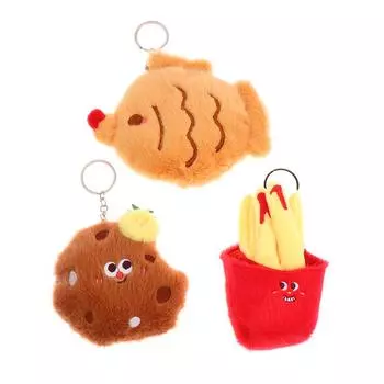 Печенье с картофелем фри, плюшевая игрушка, брелок, мультяшный тайяки, мягкая кукла, кулон, брелок для автомобиля, рюкзак, сумка, декор, подарок для ребенка A3