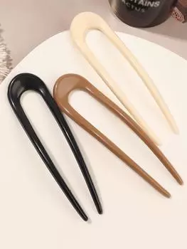 French Hair Forks U Shape Updo Hair Pins Clips for Thin Thick Hair, Prong Bun Hair Sticks Women Vintage Hairstyle Accessories