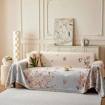 Французское высококачественное полотенце для дивана с принтом из шенилла, универсальный чехол для дивана на все времена года, чехол для дивана с полным покрытием, одеяло для дивана 180*130cm