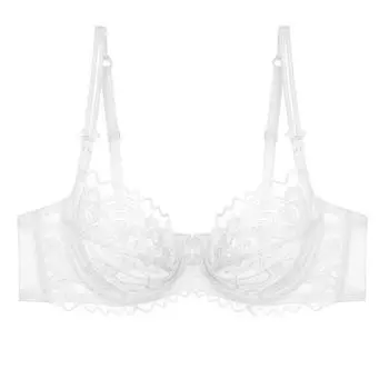 French Lace Underwire Bra: Sexy, Sheer, Anti-Sag, Perfect for Large Busts 85C