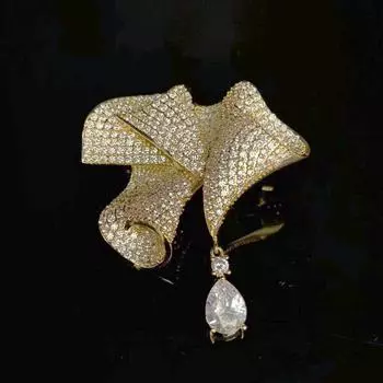 Французский свет роскошь ниша дизайн брошь высокого класса женский костюм корсаж булавка аксессуары для подарков золотой