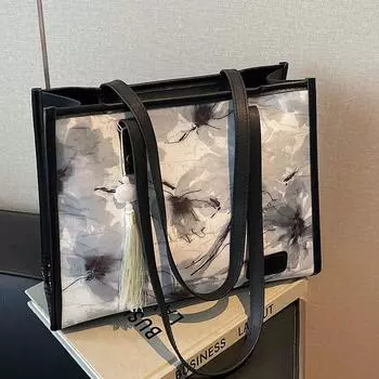 French Niche Large Capacity Bag Autumn and Winter Versatile Hand-held Shoulder Bag Commuter Student Tote Bag