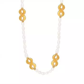 Французское невыцветающее овальное ожерелье из натурального пресноводного жемчуга с буквами в стиле ретро, элегантный темперамент, персонализированная жемчужная цепочка