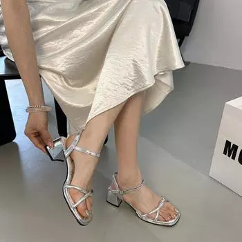 French platform heightening sweet sandals women s summer 2025 new fashion versatile one-button fashion sandals 35