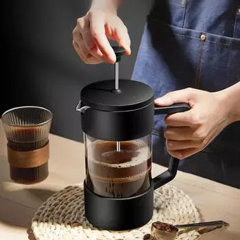 Френч-пресс горшок из утолщенного стекла 3 слоя фильтра Домашняя кофеварка Кофемашина горшок 350 мл