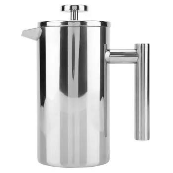 Френч-пресс с двойными стенками из нержавеющей стали, кофеварка, френч-пресс, чайник с фильтром для домашнего офиса, кофейни(1000ML)