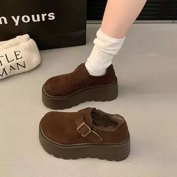 French retro casual lazy bag head slippers women s 2024 autumn new outer wear fashionable thick-bottomed non-slip half slippers 35