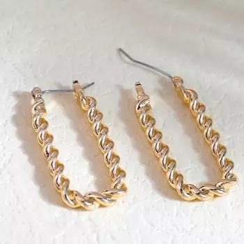 French retro earrings women s geometric glossy twisted twist design stud earrings ins niche light luxury earrings