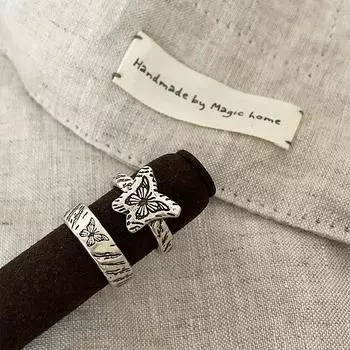 French Retro Oil Drop Butterfly Metal Opening Ring Female Niche Design High Sense Personality Versatile Ring Ring