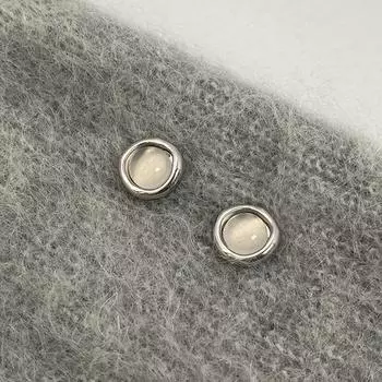 Французские ретро опаловые металлические серьги-гвоздики женские легкие роскошные элегантные индивидуальные модные тенденции темперамент универсальные серьги