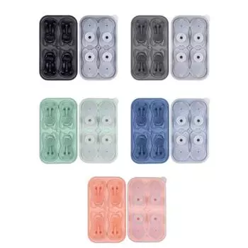 French Shaped Silicone Tray 4 Cavity Tray For Whiskey Dropshipping зелёный