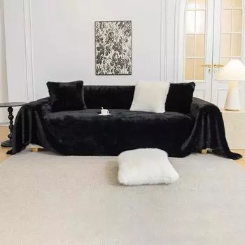 Французское полотенце для дивана из норки, утолщенный бархатный чехол для дивана, универсальное высококачественное плюшевое зимнее одеяло 180*130cm