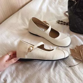 French soft-soled square-headed Mary Jane shoes for women s 2025 spring and autumn new Xiaoxiangfeng commuting retro versatile flat-soled single shoes 35