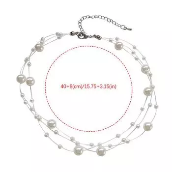 French Style Light Luxury Elegant Niche Design Pearl Multi-Layer Pendant Necklace Women Sweet Jewelry Accessories Gift 1Pc