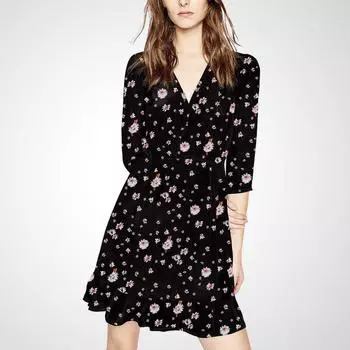 French Style V-neck A- line Dress A- line Girlfriends Clothes Little Daisy Little Daisy S
