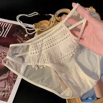 Женское сексуальное нижнее белье в французском стиле, женское полое сетчатое летнее тонкое нижнее белье для женщин One Size