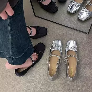 French temperament high heels women s 2025 spring and summer new beautiful imperial sister sexy spring and autumn low heel thick heel single shoes 35 чёрный