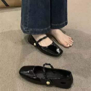 French Xiaoxiangfeng Single Shoes Women S Spring Temperament With Skirts Gentle Evening Shoes Mary Jane Small Leather Shoes 35