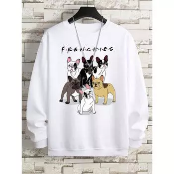 Frenchies 6 French Bulldogs Hoody Men Women Oversize Loose Sweatshirts Casual Soft Oversize Clothing Hoody Couple S