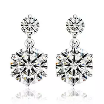 Fresh 1 Pairs Shiny Zircon Stud Earrings for Women Vintage Wedding Jewelry Classy and Elegant Trendy Girl Gift Beautiful earrings