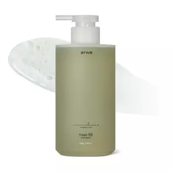 Fresh 55 Oily Shampoo 500 мл Слабо жирный салонный [Albe] тип/Натурального происхождения/Слабокислотный/Перхоть/Кератин/Уход за волосами/Глубокое очищение/Чувствительные