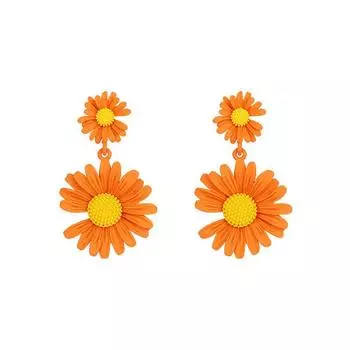 Fresh Cute Flower Personality Daisy Earrings Drop Earrings Fashion Jewelry Dangle Earrings
