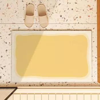 Fresh floor mat, thickened toilet floor mat, toilet shower room, water absorption and easy drying, wear-resistantfoot mat 40X60cm 15.7X23.6in