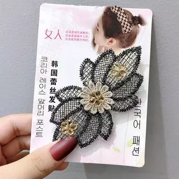 Fresh Flower Seamless Magic Paste Bow Butterfly Bangs Paste Cutting Salon Acessories Hair Clip Girls