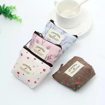 Fresh Fragmented Flowers Coin Purse Women New Fashion Wallet белый