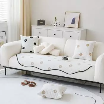 Fresh Non-Slip Sofa Cover Towel Cover Irregular Shaped Four Seasons Universal Chenille Printed Sofa Cushion 70*70cm