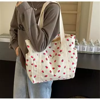 Fresh Sweet Girl Handbag Fashionable High-End Printed Shoulder Bag Leisure Shopping Commuter Ladies Underarm Bag чёрный