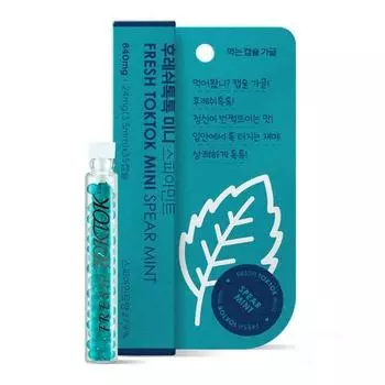 Fresh Tok Tok Mini Edible Capsule Gargle Spearmint, 1 piece, 840mg