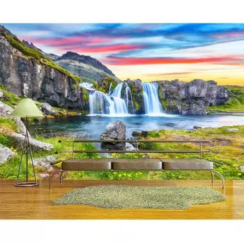 Фреска красивые пейзажи деревья 3d обои гостиная леса настенная роспись проточная вода обои для стен 200 cm(W) x 140 cm(H)