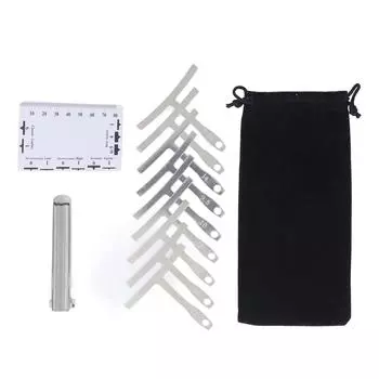 Радиусная линейка грифа, складной измерительный зазор, щуп для струн, измеритель высоты, инструмент для измерения гитары