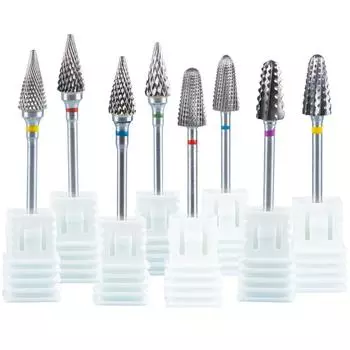 Фреза для маникюра, карбид вольфрама, сверла для ногтей, фрезы для снятия гель-лака, аксессуары для дизайна ногтей, станки чёрный