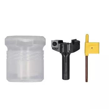 Фреза для обработки поверхности Spoilboard, 3 канавки, хвостовик 1/2 дюйма, диаметр режущей кромки 2 дюйма, твердосплавная вставка, строгальное сверло