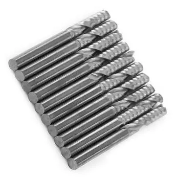 Фреза концевая однозаходная с ЧПУ, диаметр 3,175 мм, длина режущей части 22 мм, режущий инструмент, концевая фреза, фреза 10pcs 3.175mm