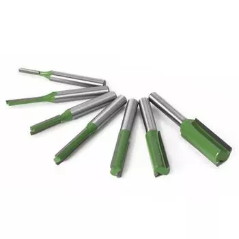 Фреза с хвостовиком 6 мм для ручного изготовления или другой деревообработки, резьба по дереву, одинарная прямая фреза с двойной канавкой 6x4x20