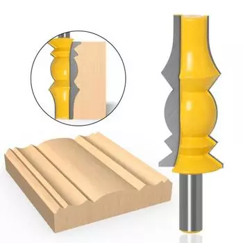 Фрезерный станок с острым лезвием и защитой от отдачи, углеродистая сталь, хвостовик 12 мм, 1/2 дюйма, фрезерный станок с коронкой, формовочный инструмент, инструмент для снятия фаски 1/2