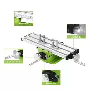 Фрезерный станок Сложный стол Крестообразные направляющие Рабочий стол Сверлильный пресс Тиски