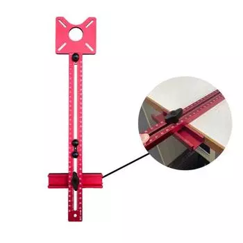 Фрезерование Фрезерование канавок Кронштейн Фурнитура шкафа Приспособление Повышенная устойчивость Съемная конструкция Адаптируемое основание Направляющая для дюбелей Локатор пуансона красный