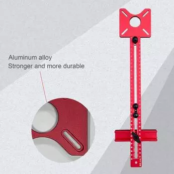 Фрезерование Фрезерование канавок Кронштейн Фурнитура шкафа Приспособление Повышенная устойчивость Съемная конструкция Адаптируемое основание Направляющая для дюбелей Локатор пуансона красный