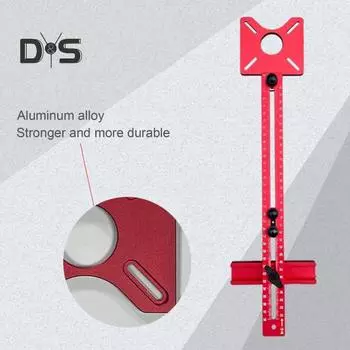 Фрезерование Фрезерование канавок Кронштейн Фурнитура шкафа Приспособление Повышенная устойчивость Съемная конструкция Адаптируемое основание Направляющая для дюбелей Локатор пуансона красный
