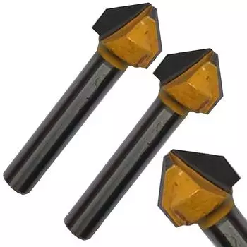 Фрезы с плоской головкой для фаски, карбид 90 градусов