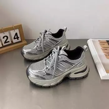 Fried Street Showing Feet Little Daddy Shoes Women s 2024 New Spring Fashion Versatile Muffin Platform Casual Sneakers 35 красный