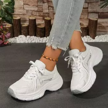 Fried Street женские кроссовки на платформе дышащие универсальные 36 розовый