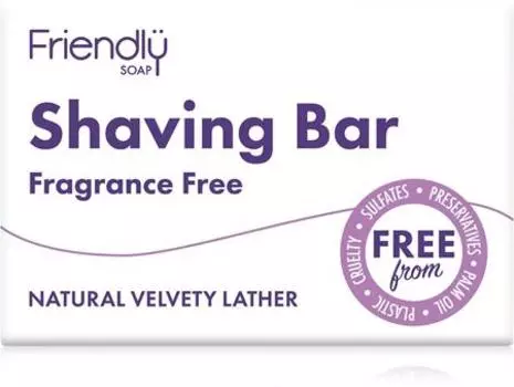 Friendly Soap Shaving Bar Fragrance Free Savon Naturel Rasage TU прозрачный