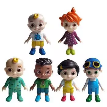 Friends Family 6 Pack Jj Figure Play Set Toy Miniatures Cake Topper 6pcs Set 1