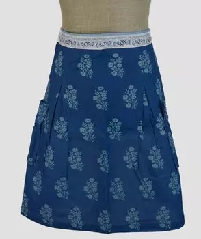 Friends Hill Garson Apron Hana Sarasa Navy [WS-158-21]